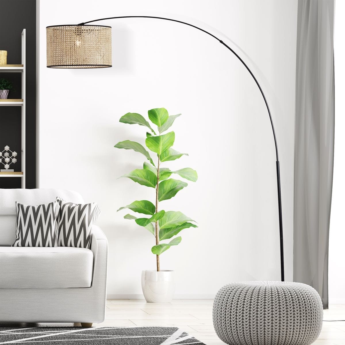 Lampadaire    WILEY noir, BRILLIANT