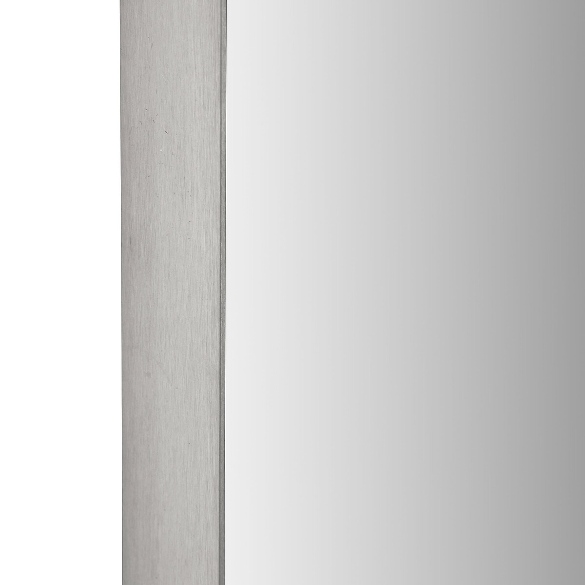90cm Brushed Silver Metal Slim Frame Oval Wall Mirror silver-coloured, SO'HOME