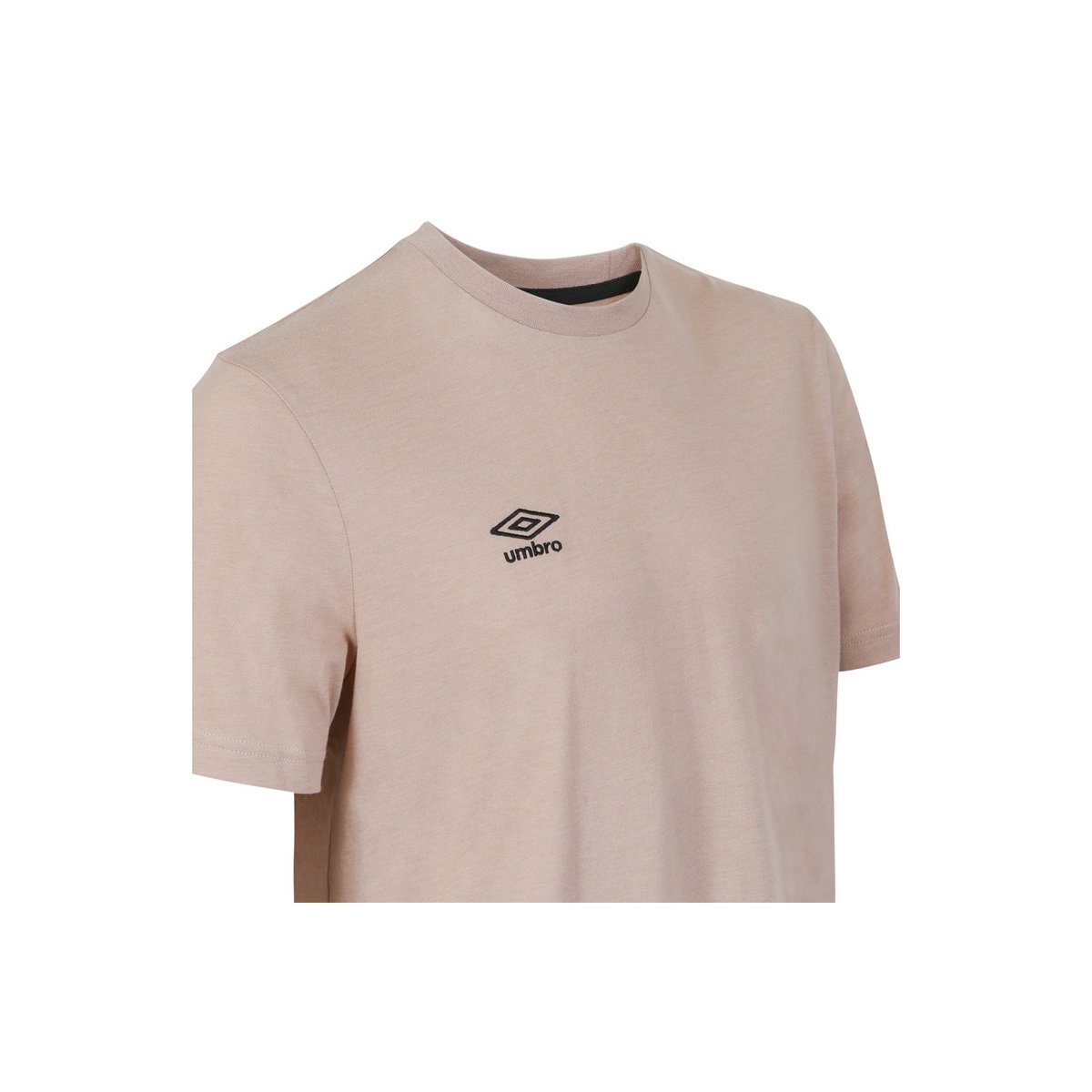 T-shirt col rond regular en coton beige/noir, UMBRO