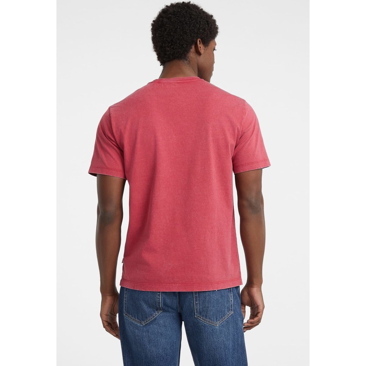 T-Shirt Imprimé Logo Frontal rouge, GUESS JEANS