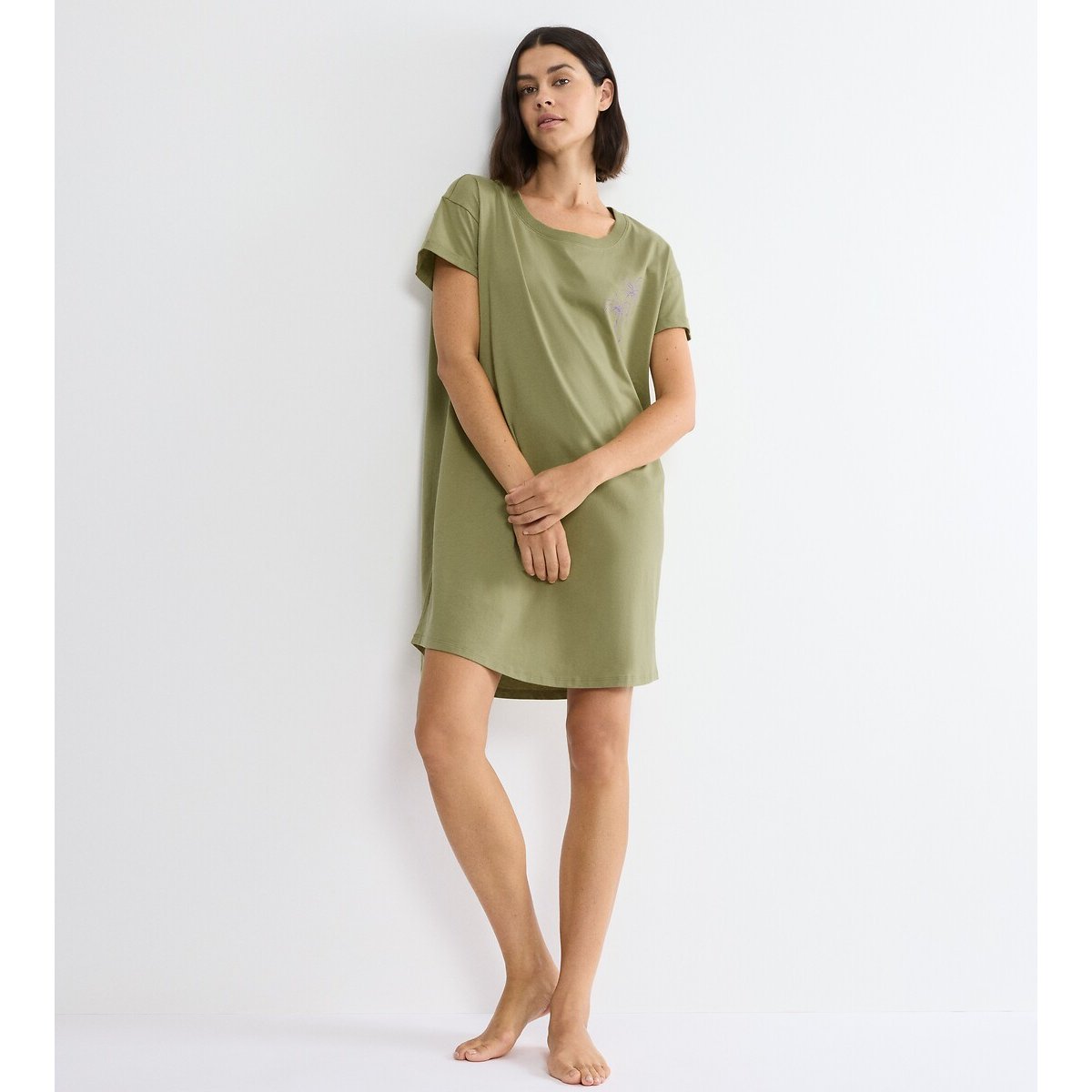 Chemise de nuit manches courtes NIGHTDRESSES olive, TRIUMPH