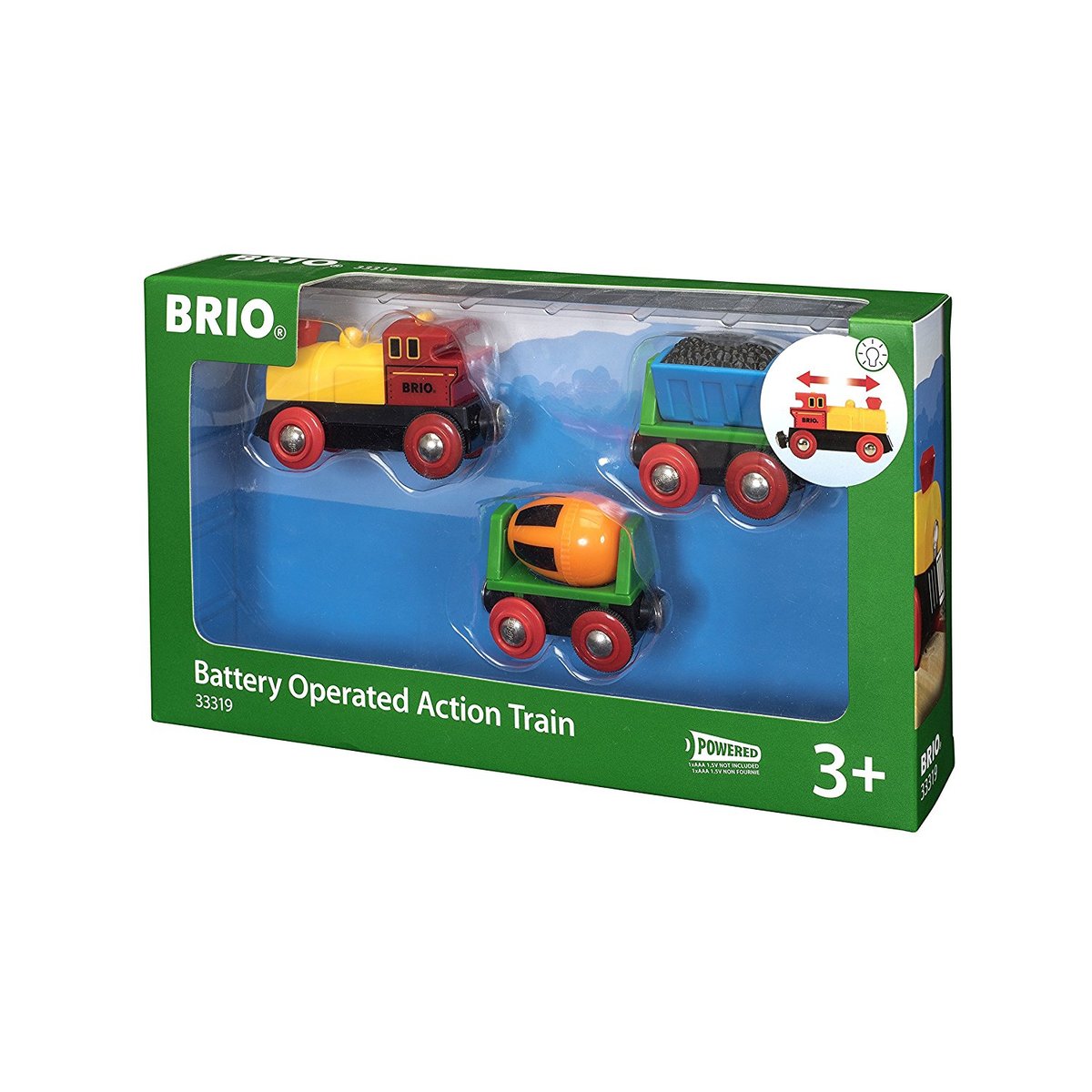 Train de marchandises avec lumière rouge, BRIO