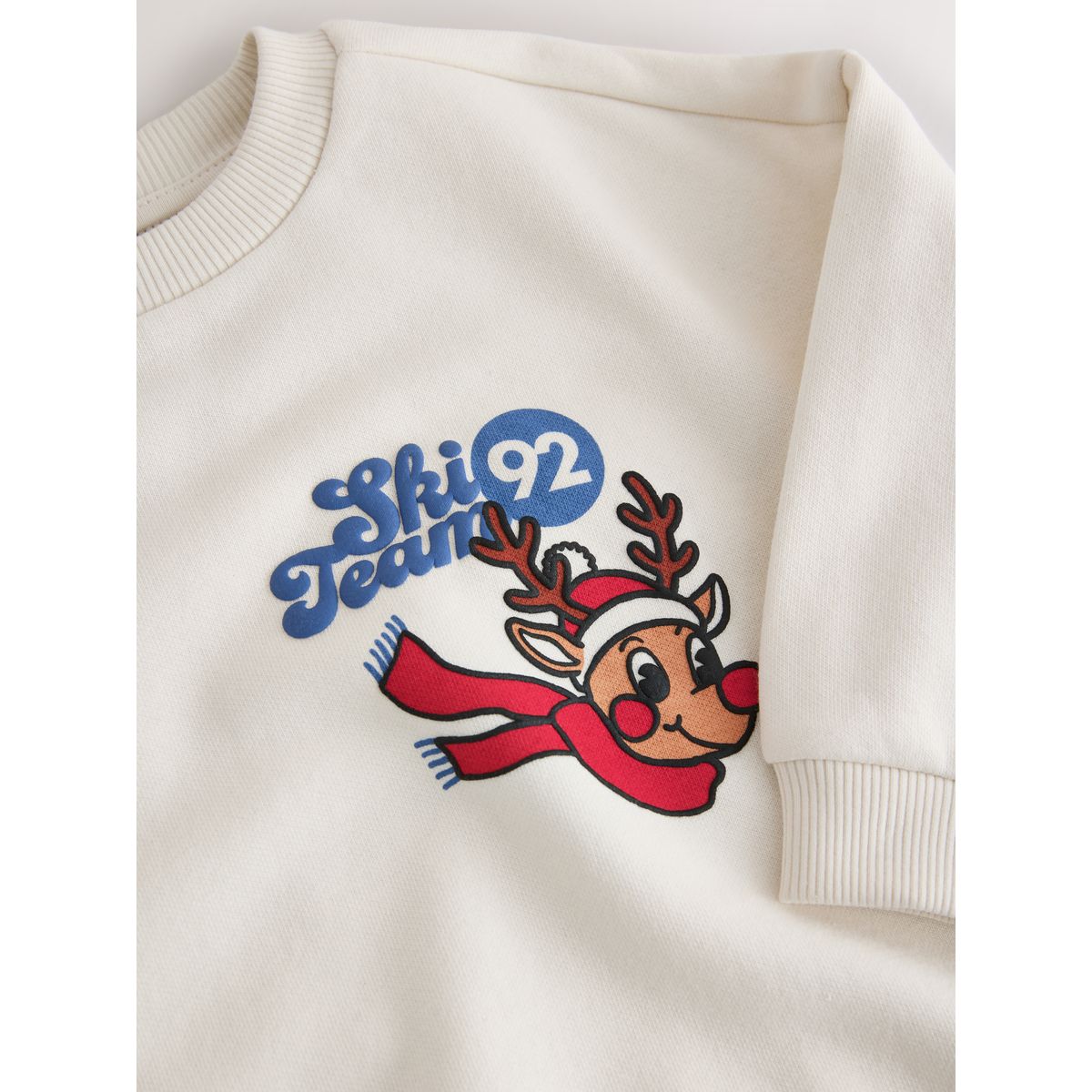 Sweat ras du cou avec motif au dos renne blanc écru, NEXT