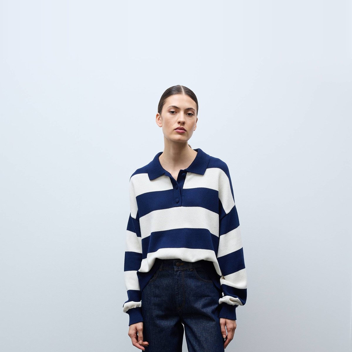 Jean boyfriend certifié Oeko-Tex brut denim, MONOPRIX