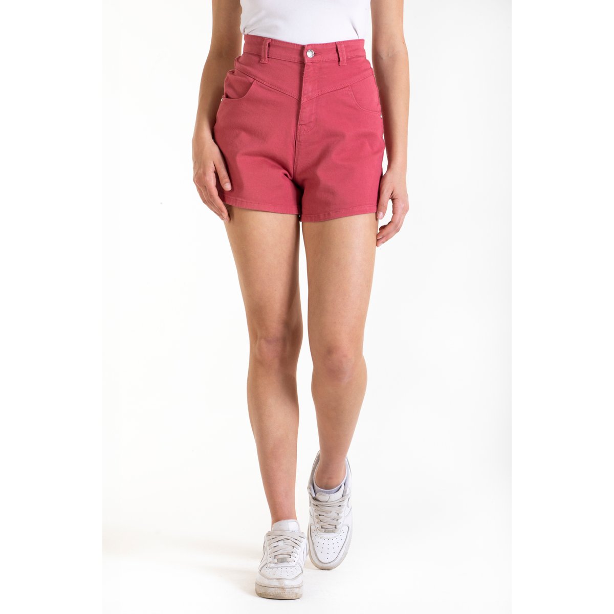 Short taille haute stretch GWENDOL rouge, RICA LEWIS