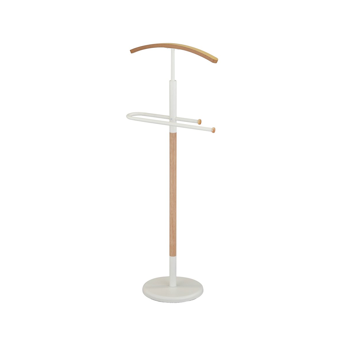 Valet de nuit en métal et en BOIS, WOOD blanc, HISPANOHOGAR