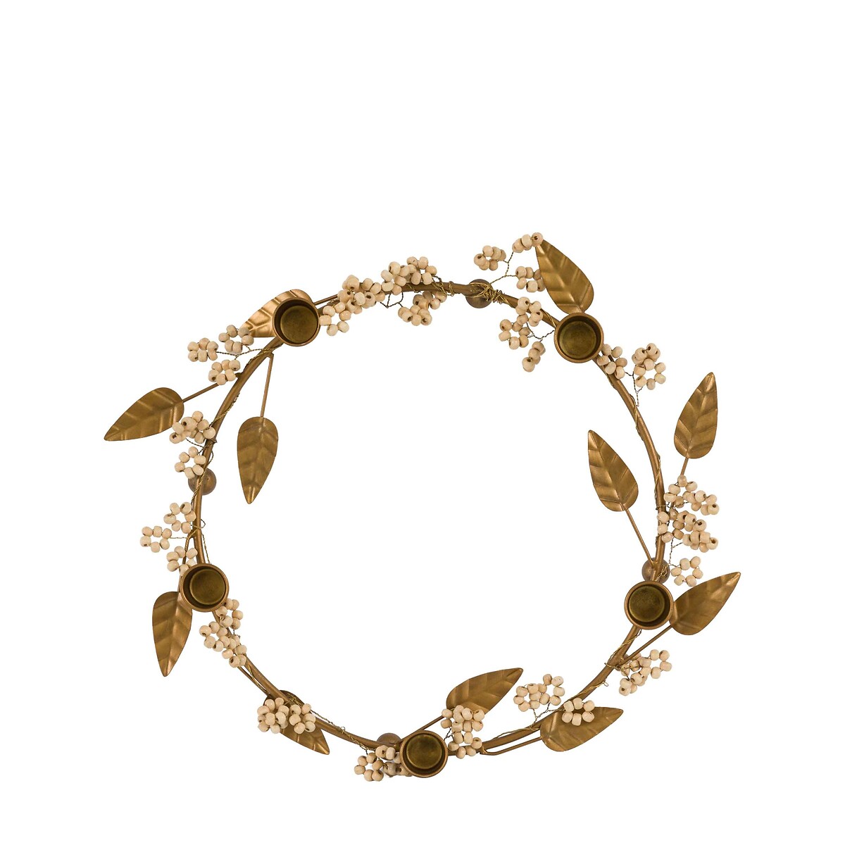 Woodland Berry Leaf Candle Ring in Gold gold-coloured, ÉDITÉ