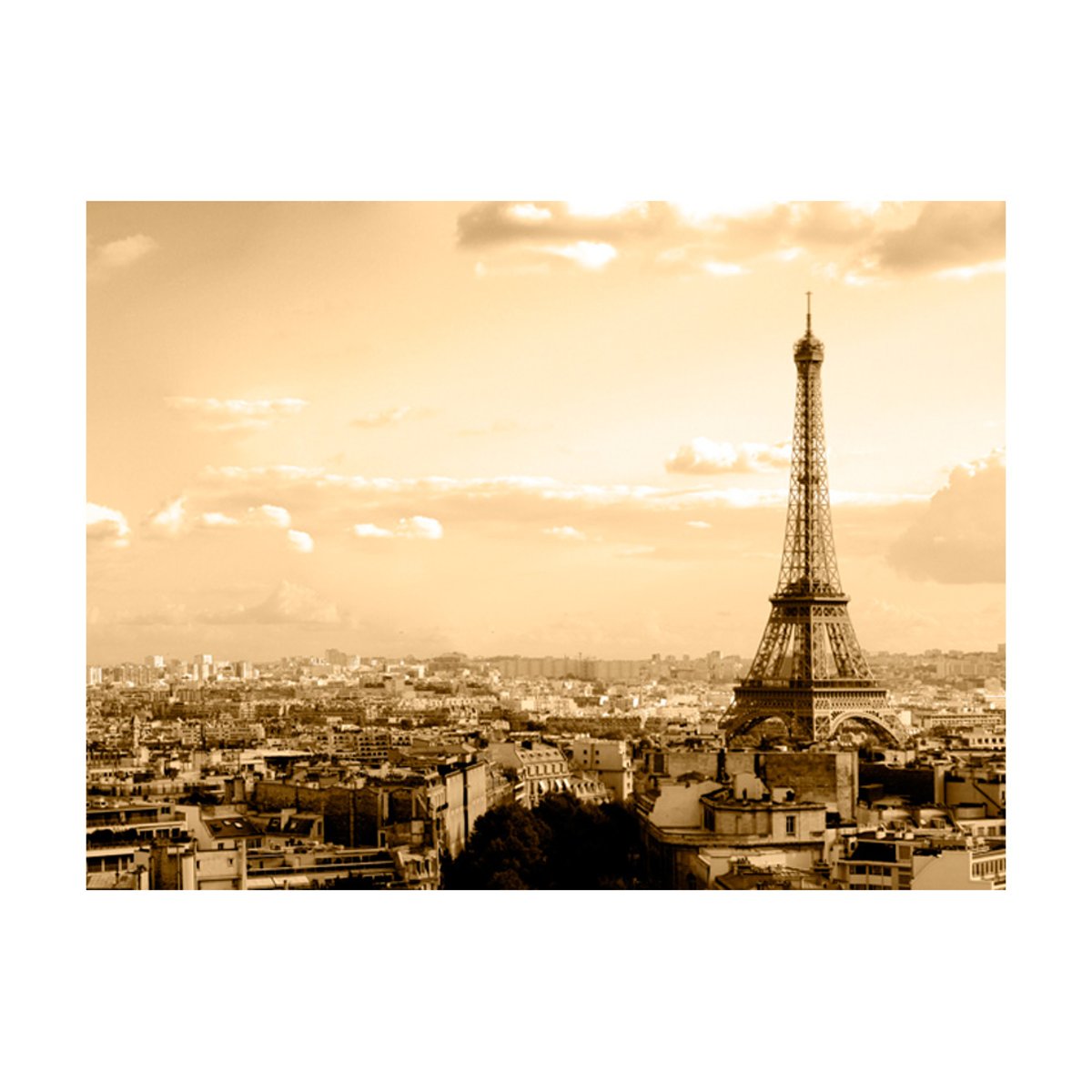 Papier peint intissé panoramique Ville et Architecture Paris - panorama multicouleur, EDEN