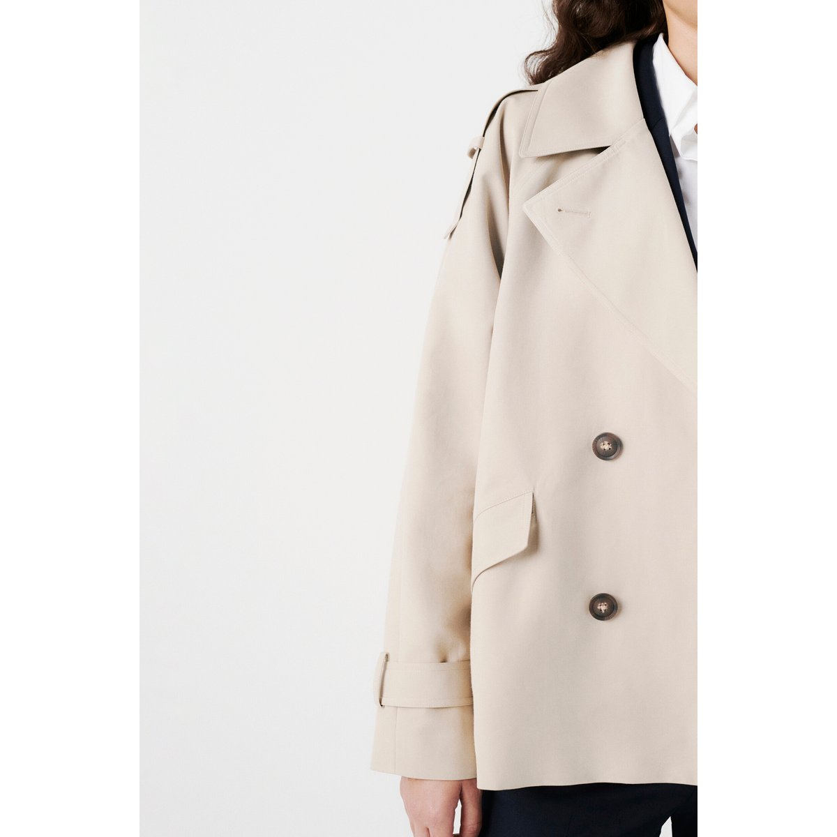 Trench court coton GOURMAND sable, CAROLL