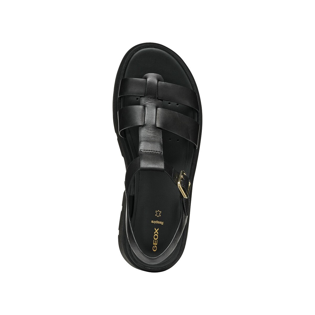 Sandales en cuir Adacter noir, GEOX