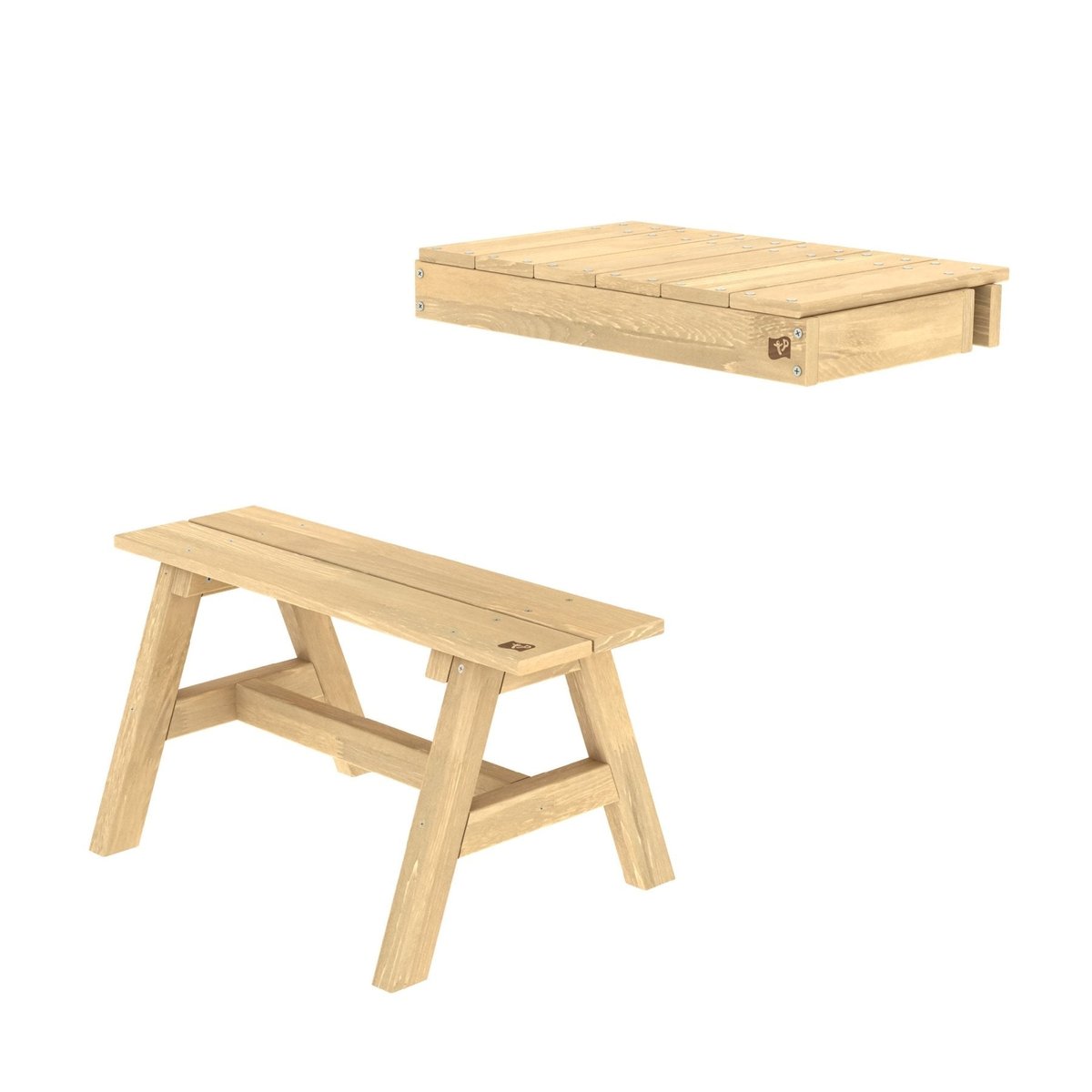 Étagère + banc maisonnette marron, TP TOYS