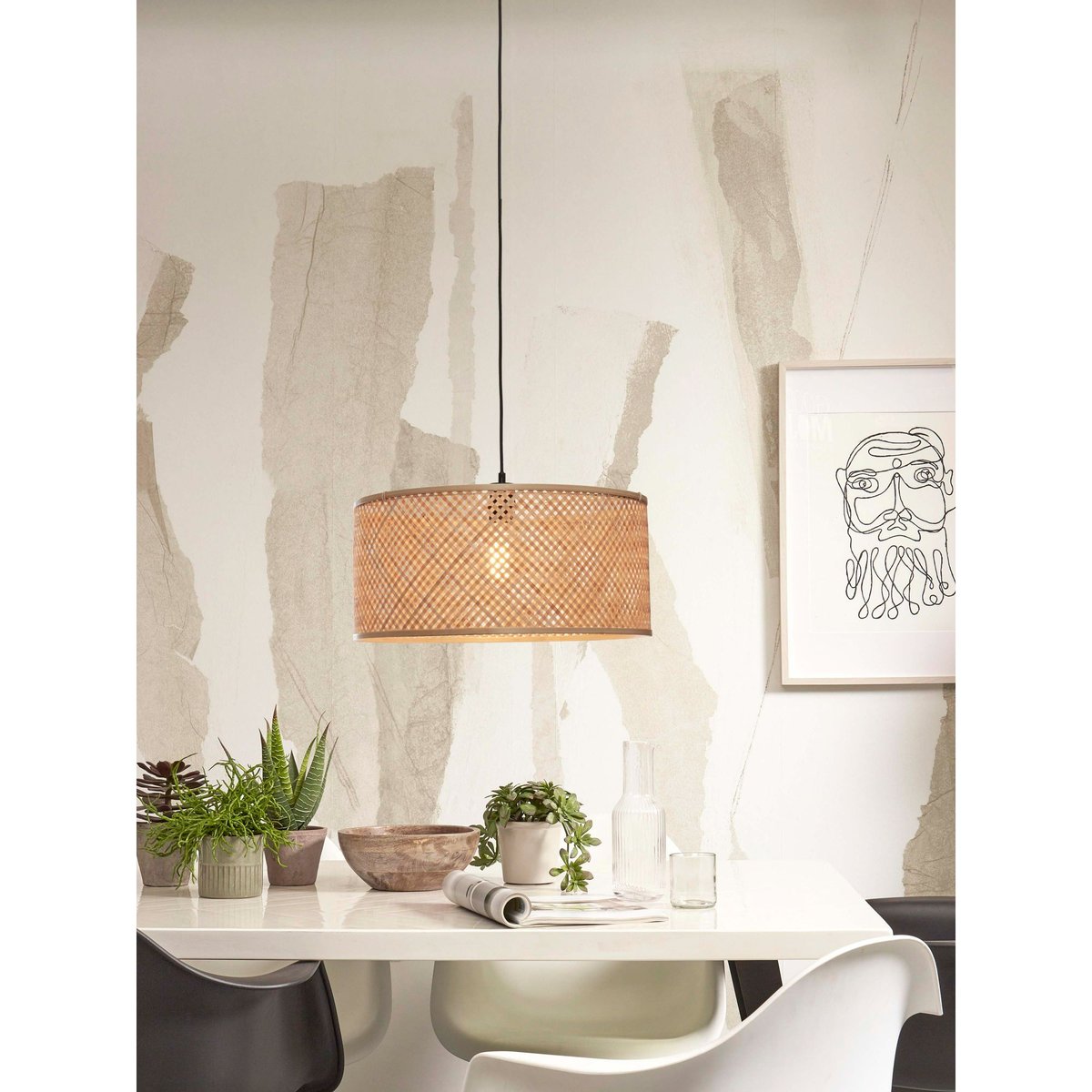 Lampe Suspendue Bambou JAVA naturel, GOOD & MOJO
