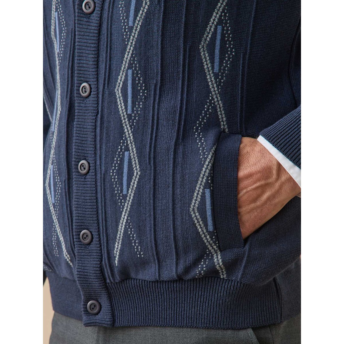 Gilet classique homme avec laine marine, DAXON