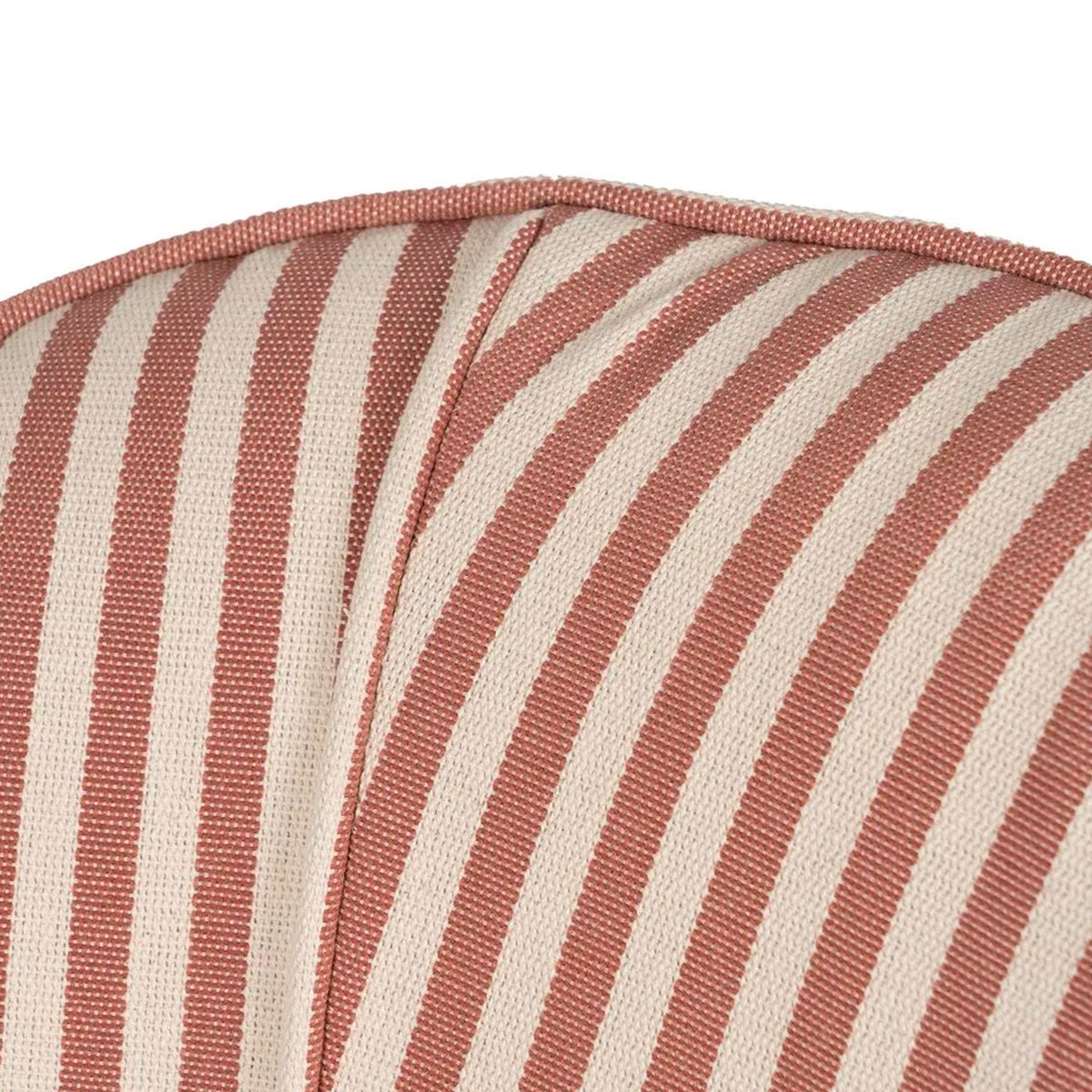 Fauteuil crapaud beige rayures terracotta 54x64x73cm marron, WADIGA