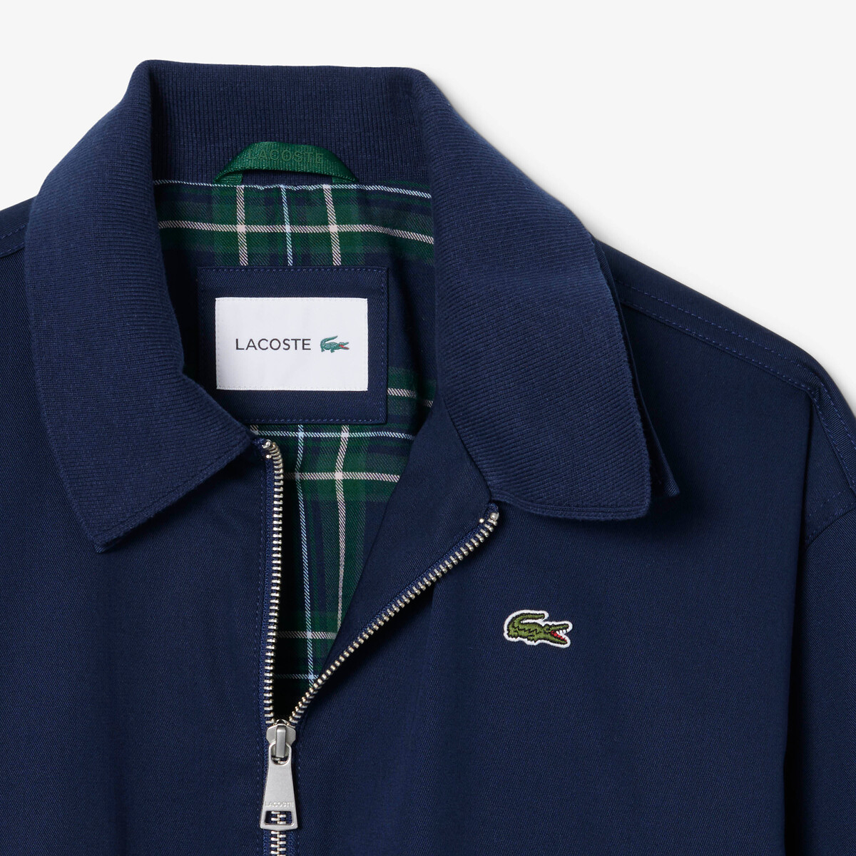 Veste gabardine stretch double col bleu-166, LACOSTE