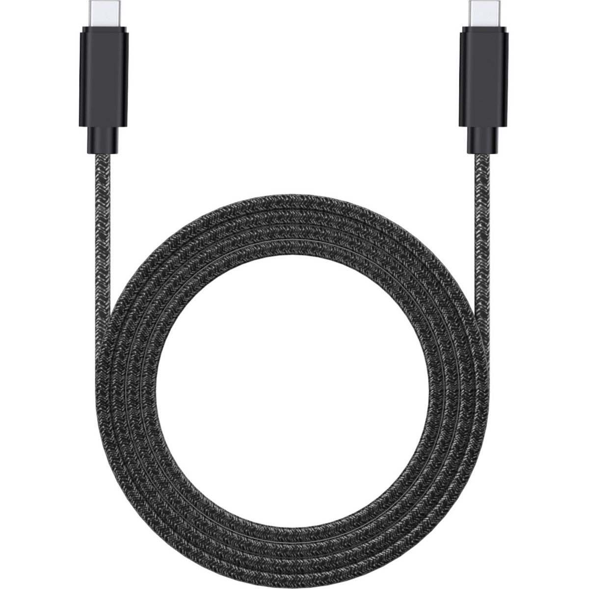 Câble USB C vers USB-C 2M 100W Noir couleur unique, ADEQWAT
