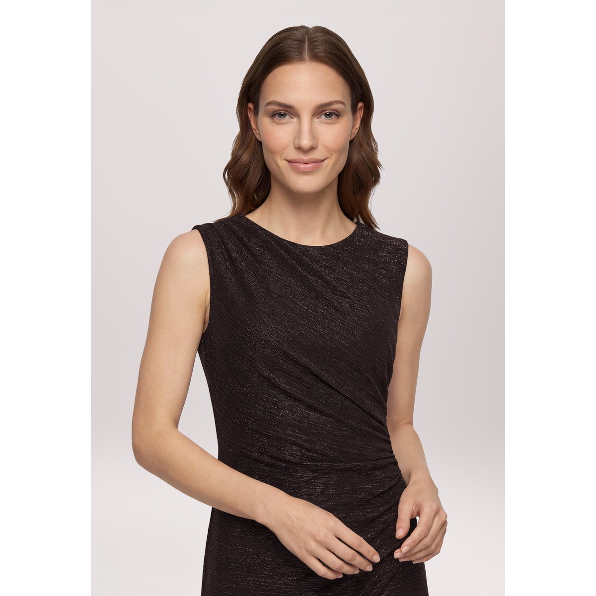 Robe de soirée au look scintillant dark red/black, VERA MONT
