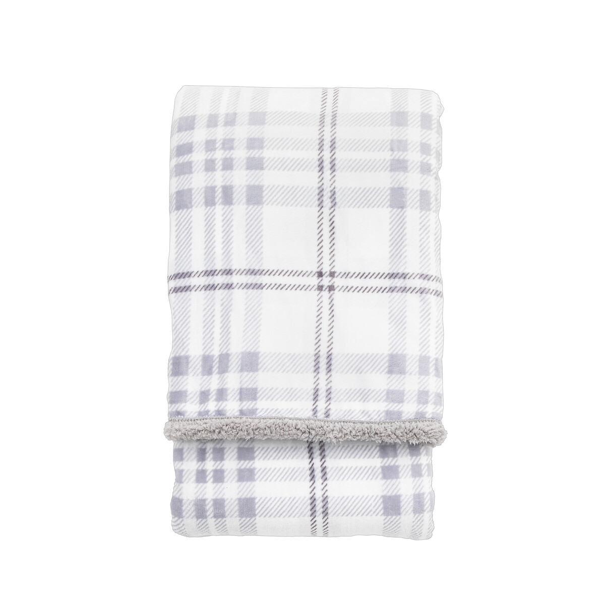 Sherpa Fleece Throw 152x177cm grey, SO'HOME