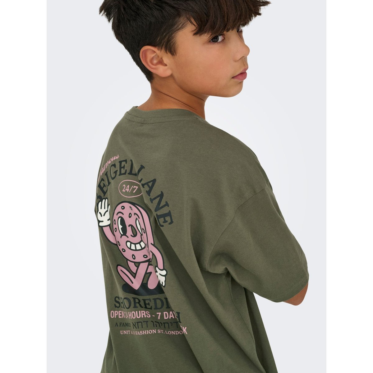 T-Shirt verte - olive night 1, ONLY & SONS JUNIOR