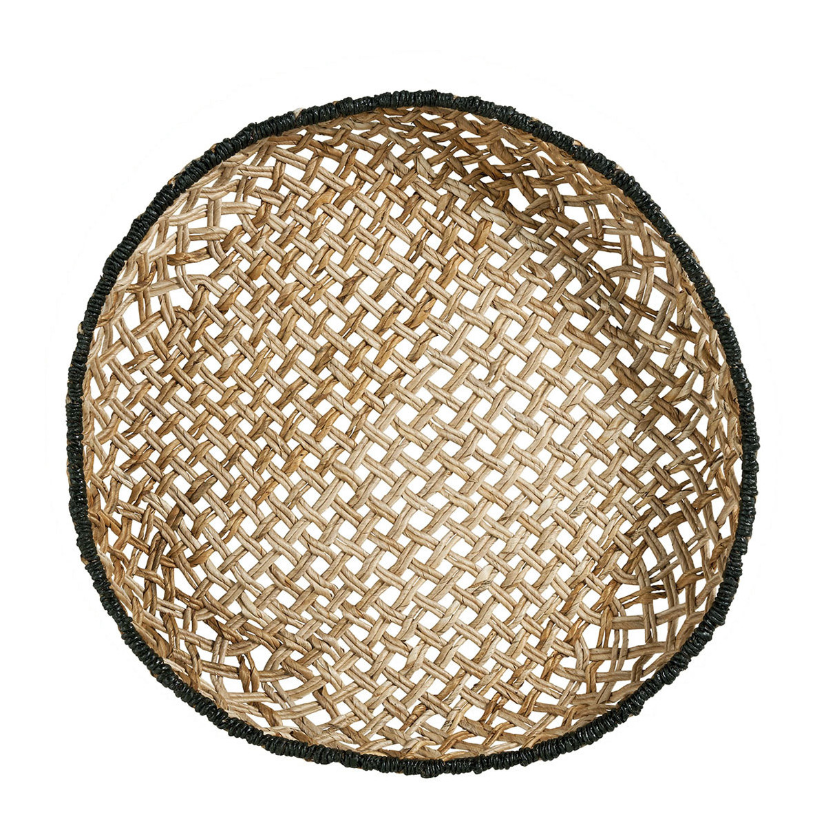 Décoration murale abaca naturel dia 60x12 beige, BLANC D’IVOIRE