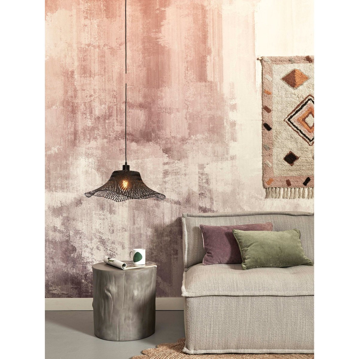 Suspension Bambou IBIZA noir, GOOD & MOJO