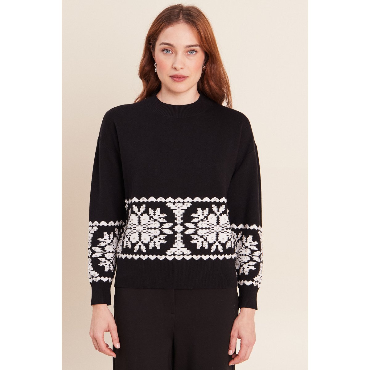 Pull col rond noir, BREAL
