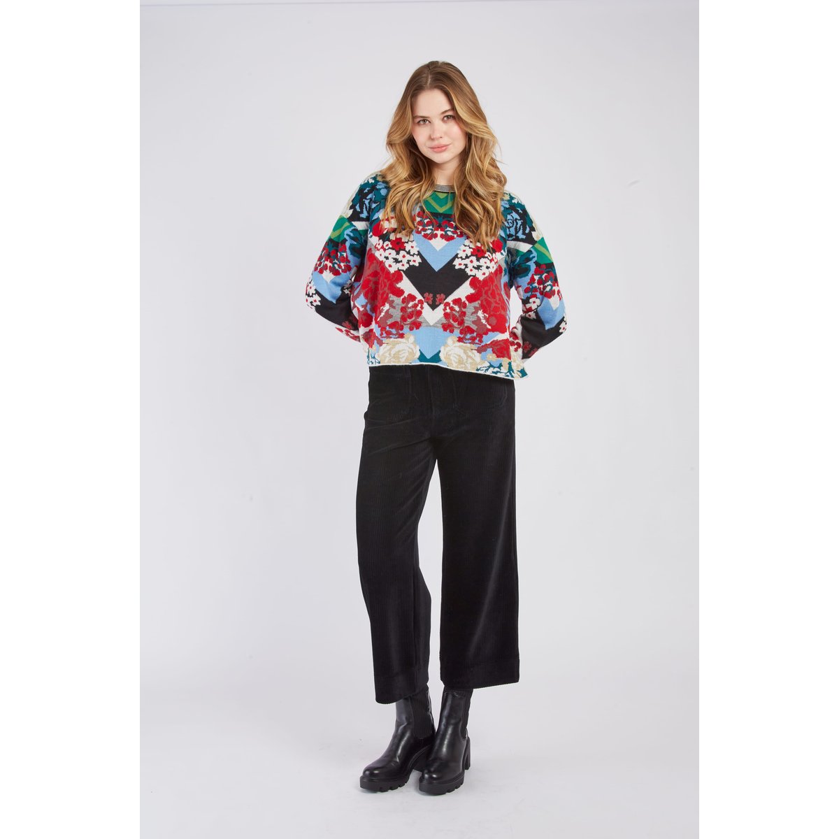 Pantalon droit en velours côtelé FLAMANT noir, DERHY