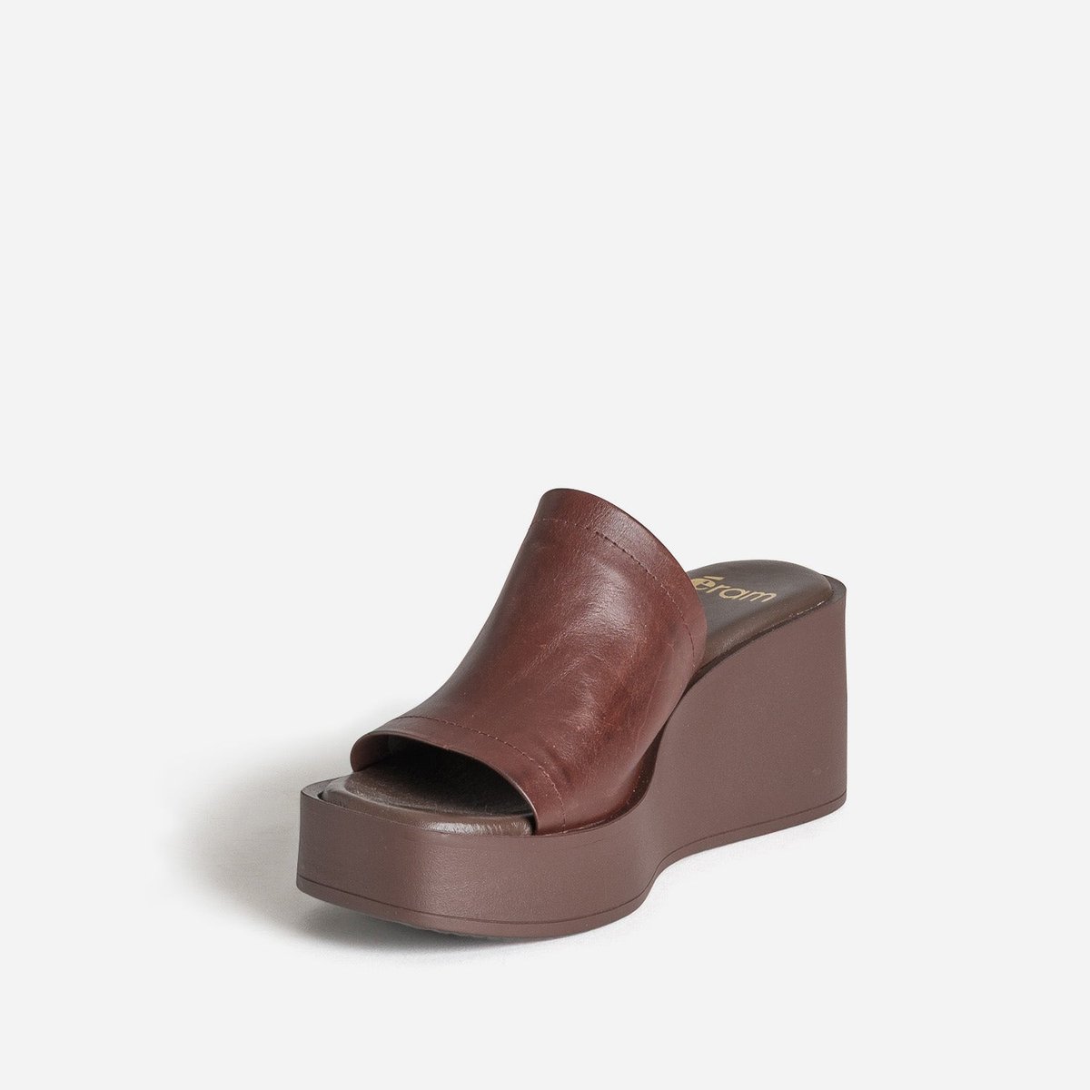 Sandale À Talon en cuir JEANNICK chocolat, ERAM