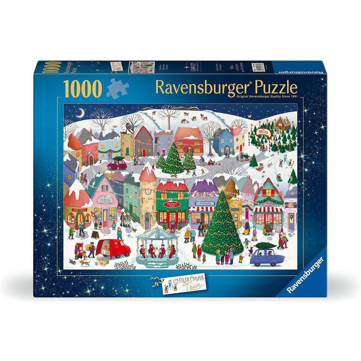 Puzzle La ville de Noël 1000 pcs bleu, RAVENSBURGER