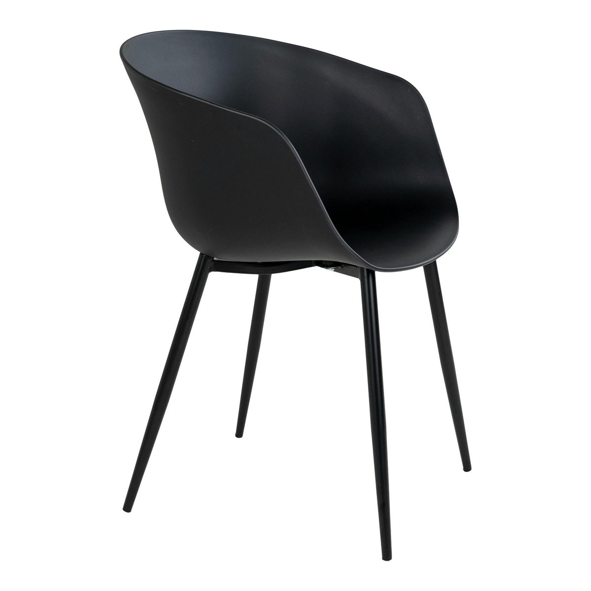 Chaise coque noire en polypropylène (lot de 2) noir, PIER IMPORT