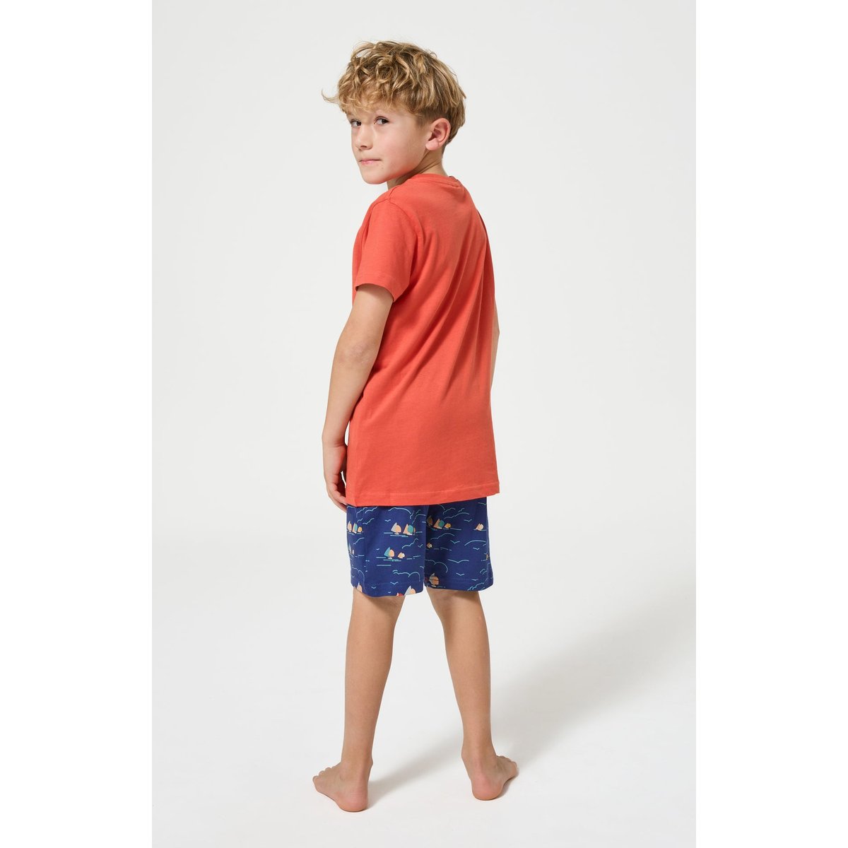Pyjashort en coton imprimé Tranquill'été marine, ARTHUR