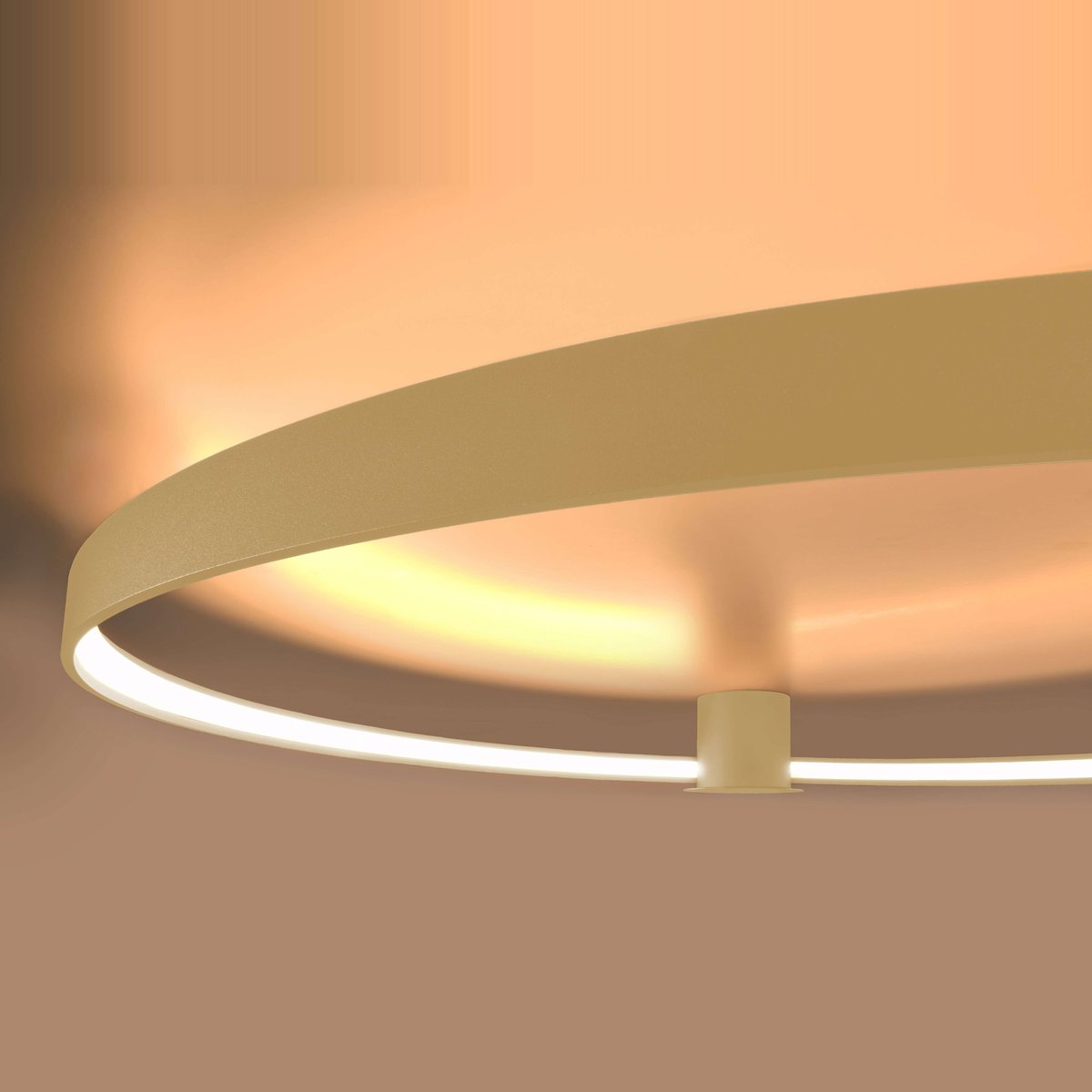 Plafonnier Aluminium Doré LED 1 Rio doré, EDEN