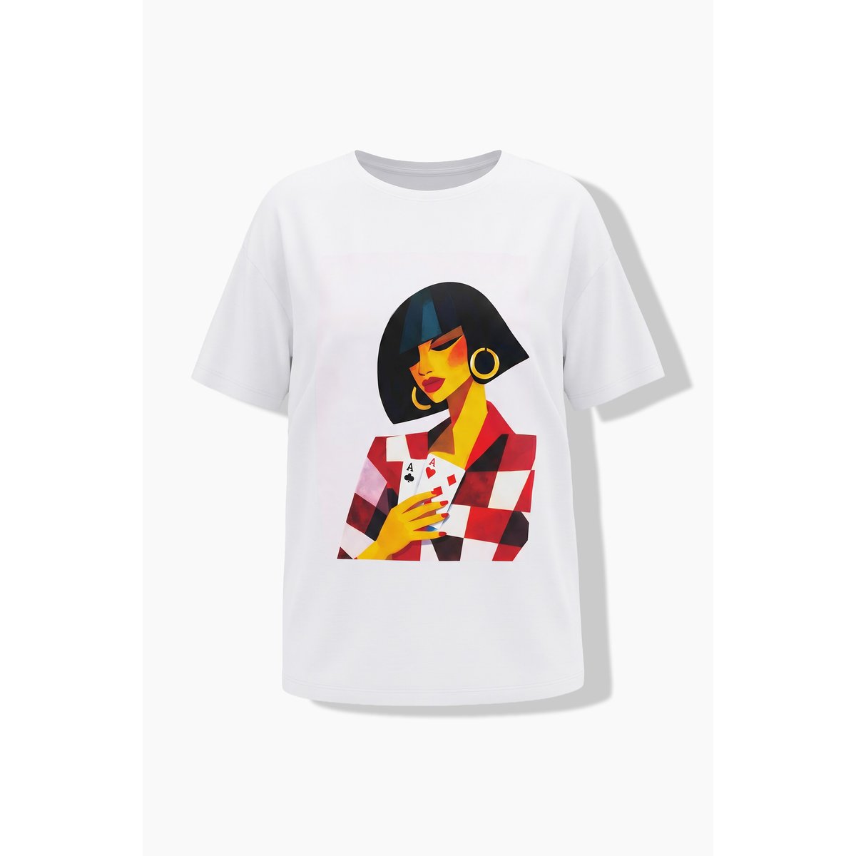 T-shirt oversize, imprimé mannequin blanc cassé, STUDIO UNTOLD