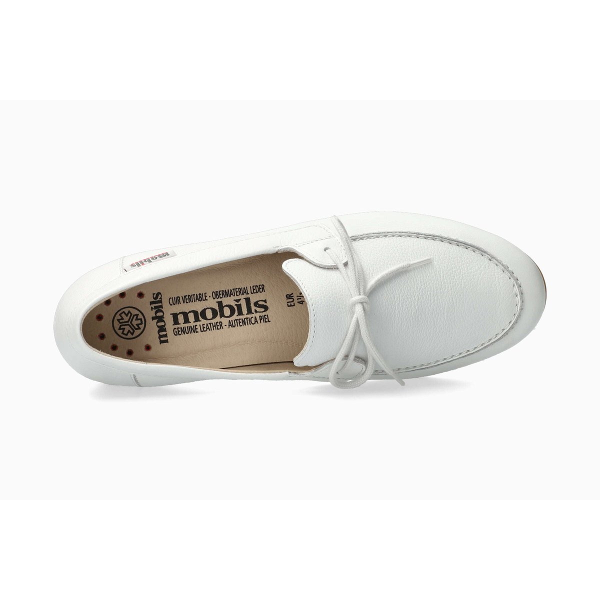 Mocassins en cuir SIAM blanc 5148, MEPHISTO
