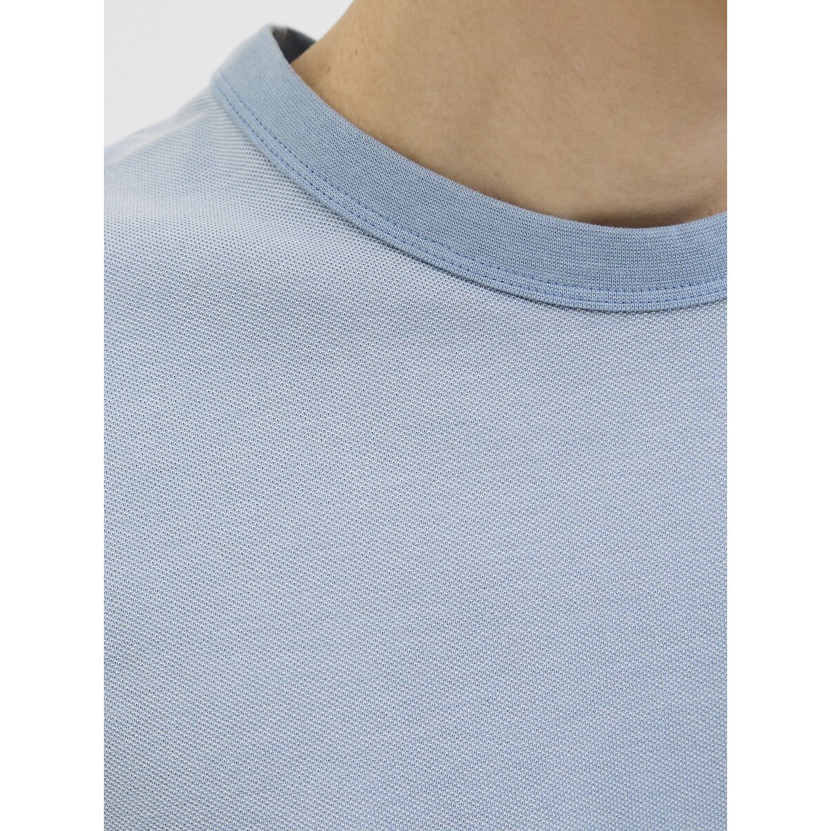 T-shirt col rond manches courtes bleu clair, JACK & JONES