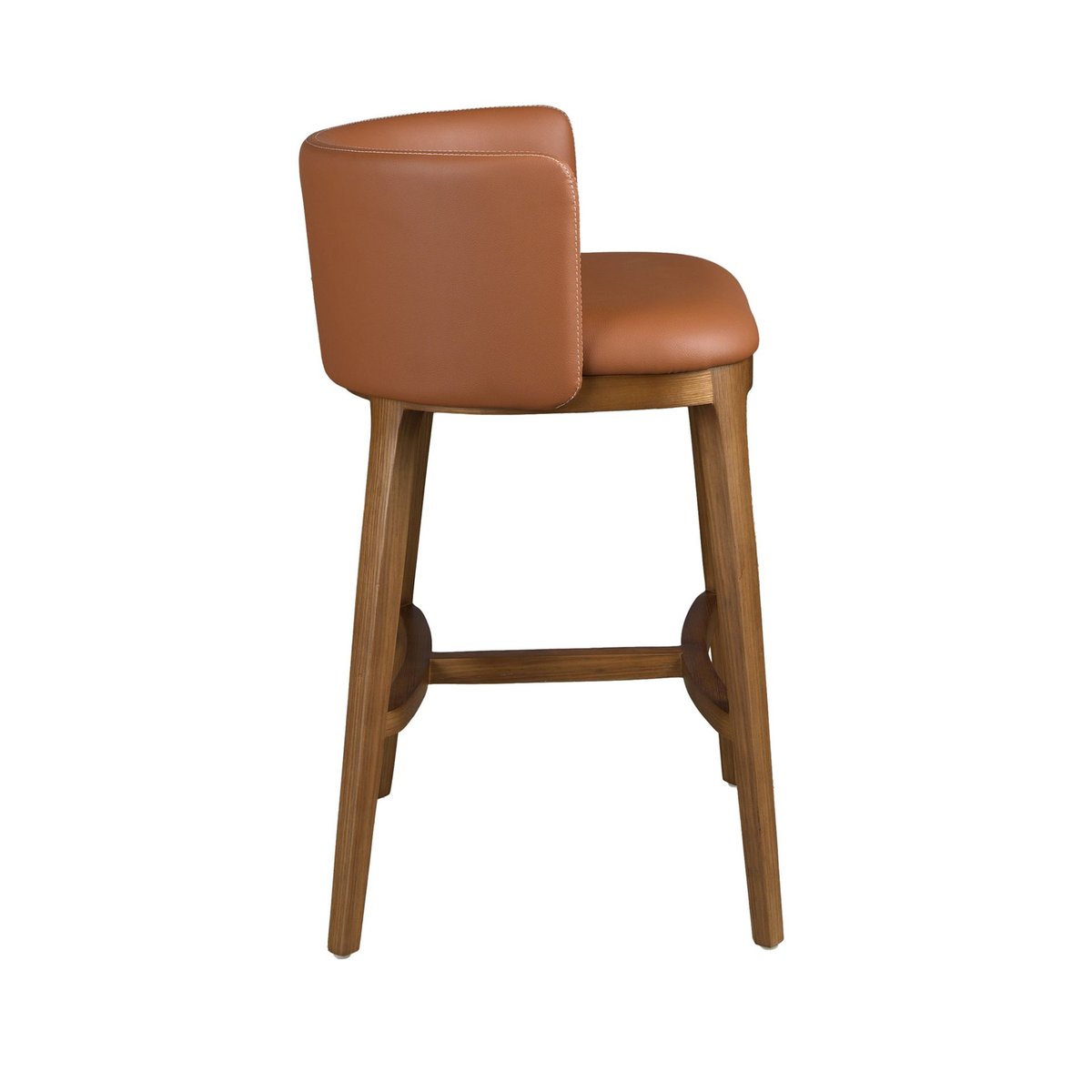 Tabouret en simili cuir marron | noyer, ANGEL CERDA