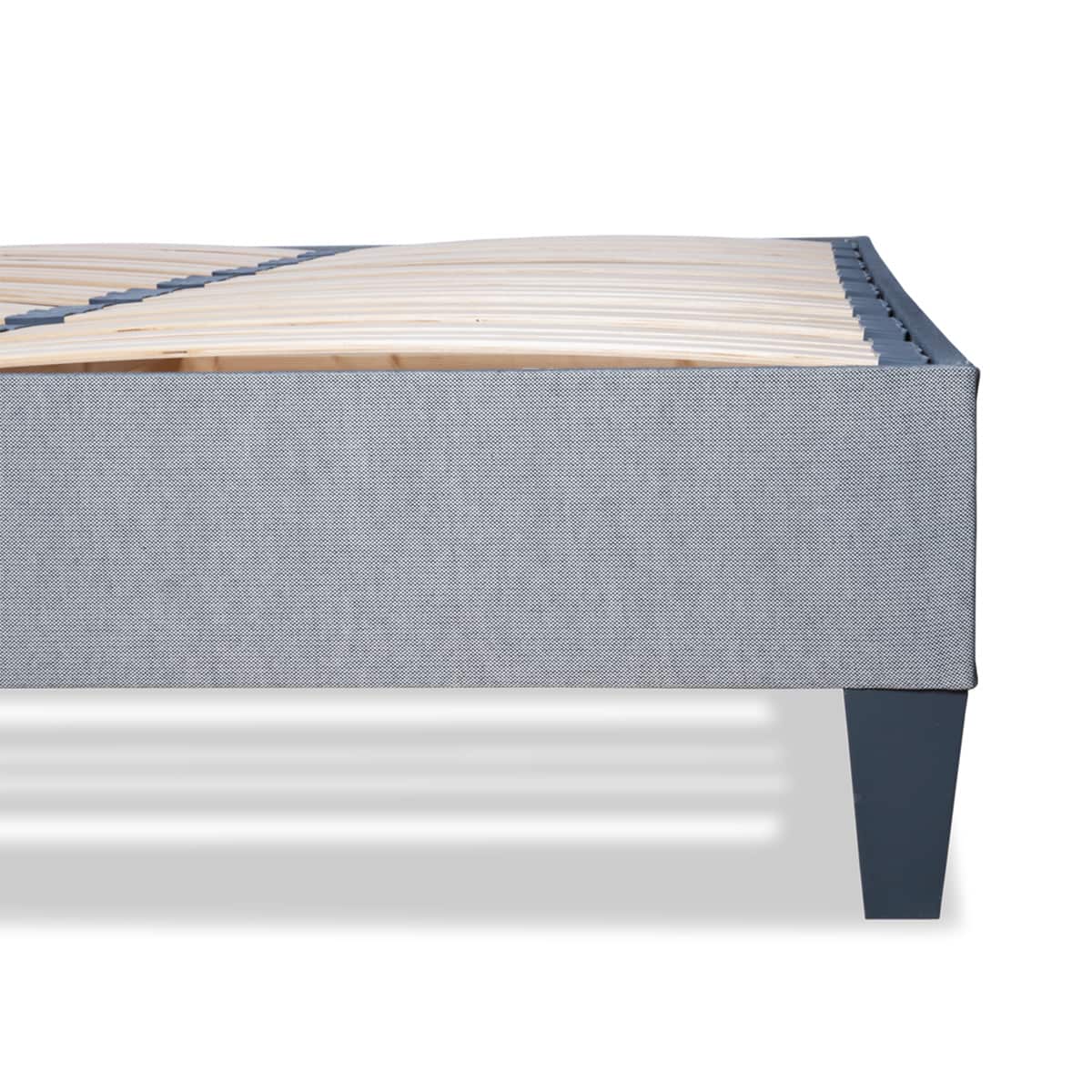Sommier à lattes bois Ergostar - Tri-lattes ergonomiques - Gris clair - Livré en kit gris clair, BELLECOUR