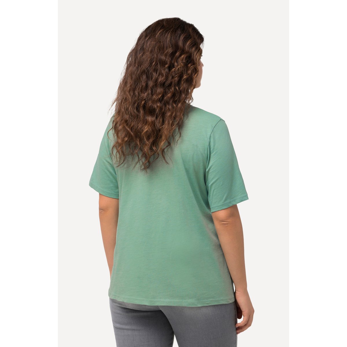 T-shirt à perles et motif ananas vert clair, ULLA POPKEN