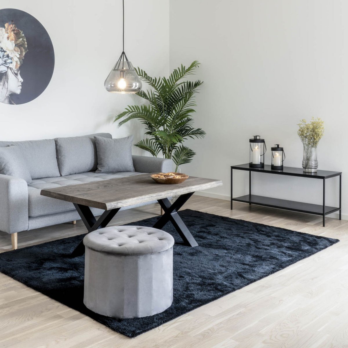 Meuble TV en bois et métal L100cm- VITA noir, HOUSE NORDIC
