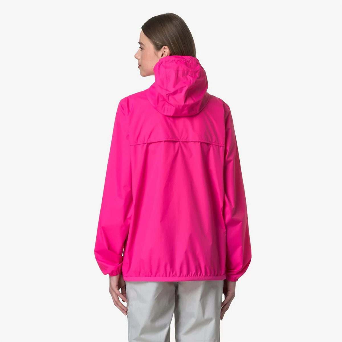Uniseks windjack met kap LEE VRAI CLAUDE 4.0 fluo roze , K-WAY