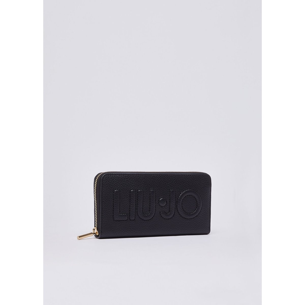 Grand portefeuille avec logo noir, LIU JO