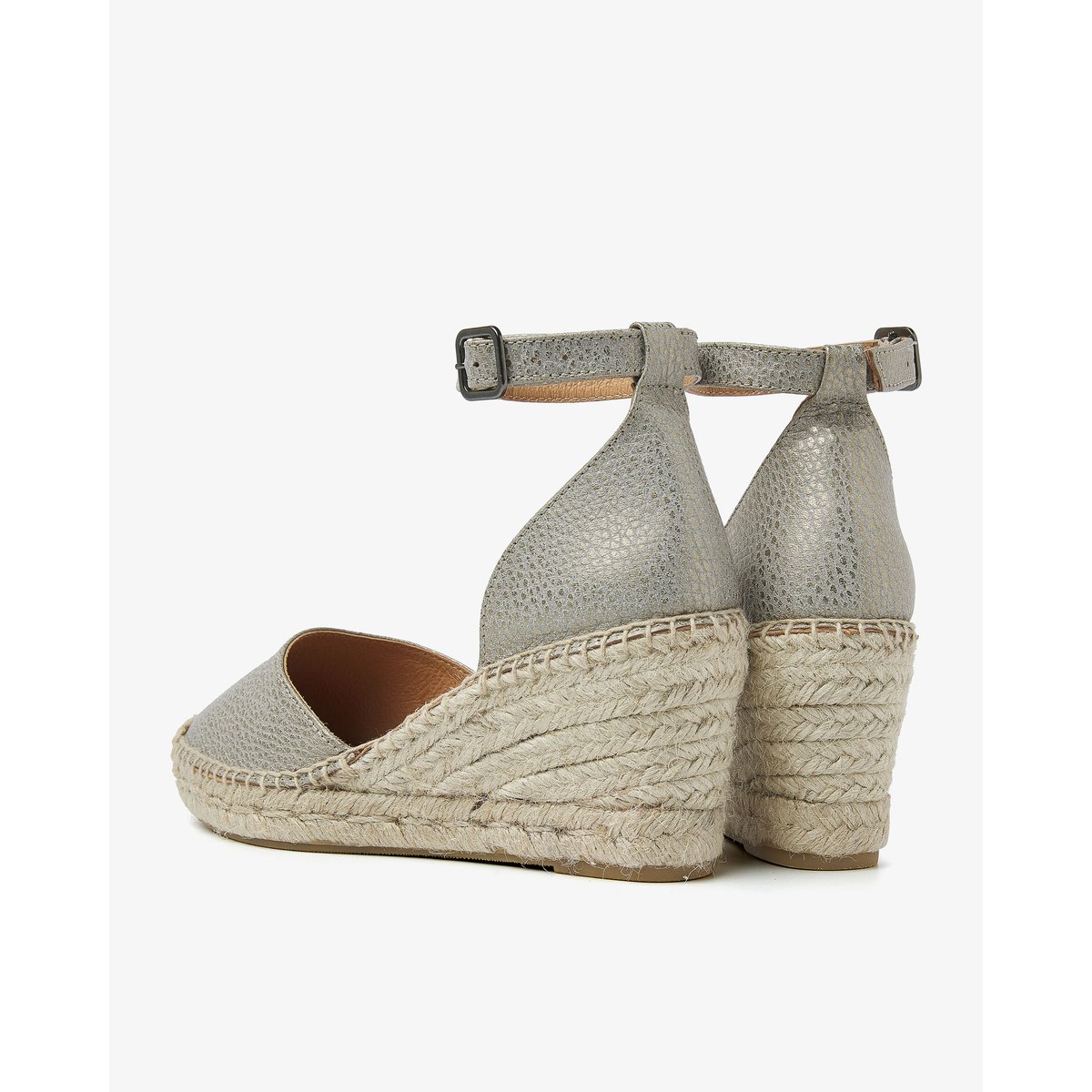 Espadrilles FLORA BRAID gris métallisé, VIA VAI