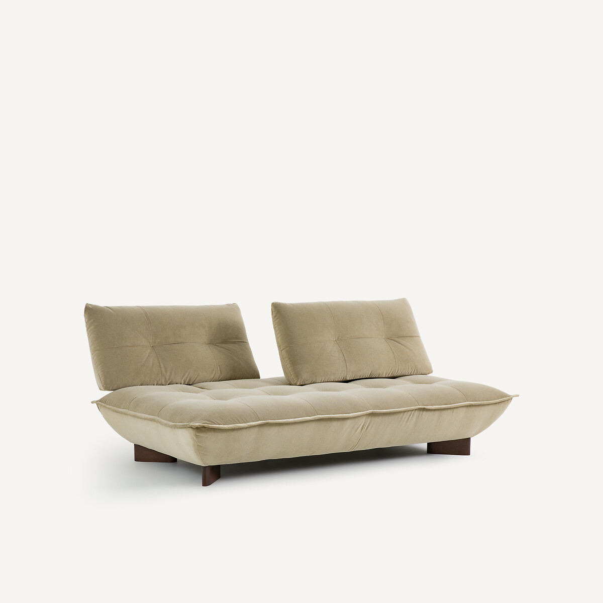 Modulaire bank van stonewashed fluweel, KAORI grijs shiitaké, AM.PM