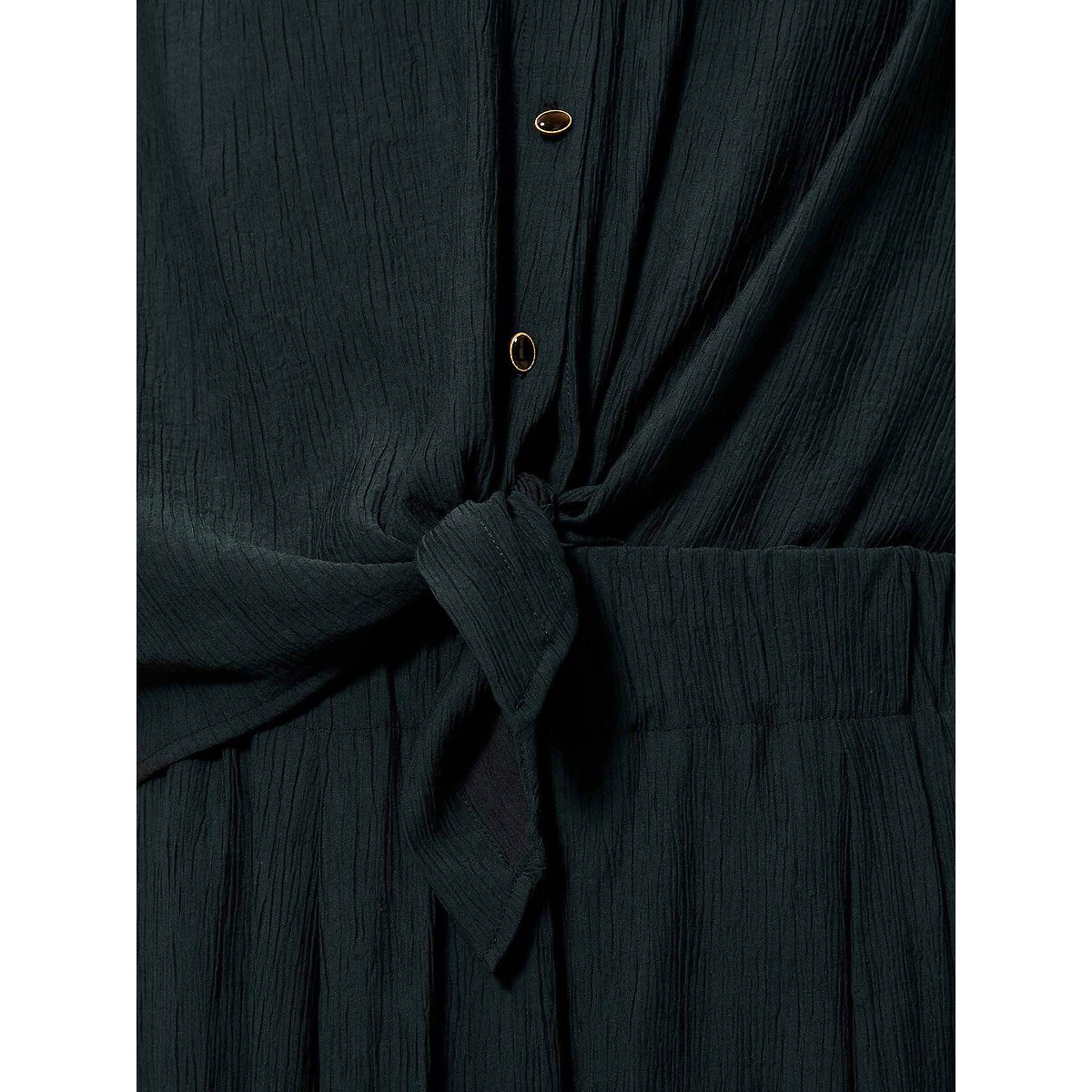 Chemise courte nouée en crépon, à manches courtes, ALFASSA 90009913, SESSUN
