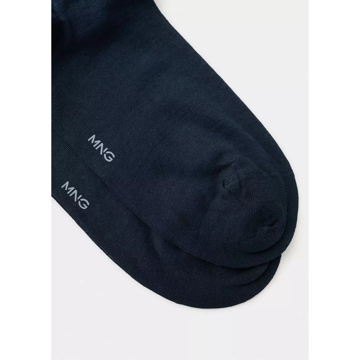 Lot 2 paires de chaussettes longues coton bleu marine foncé, MANGO MAN