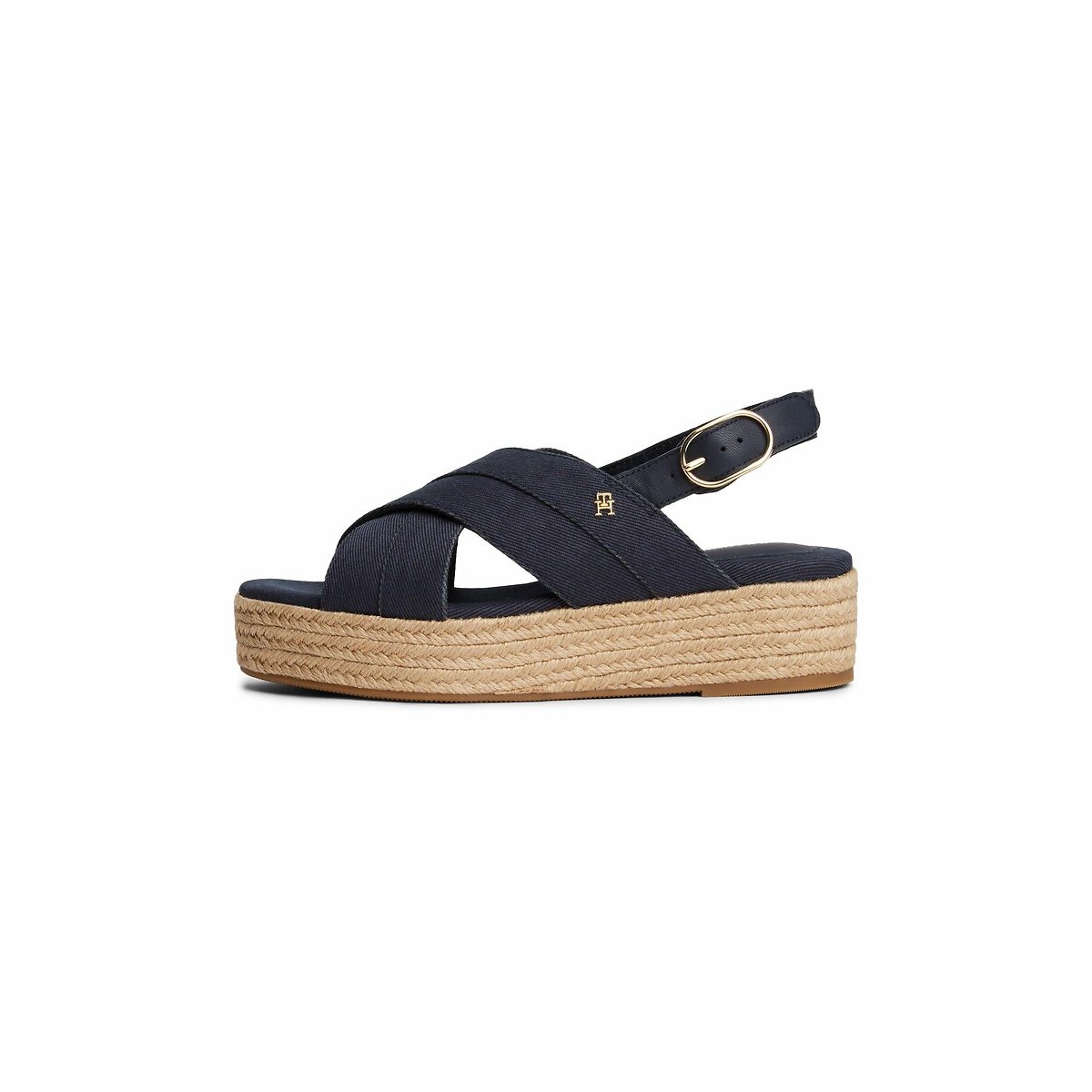 Sandálias com plataforma marinho, TOMMY HILFIGER