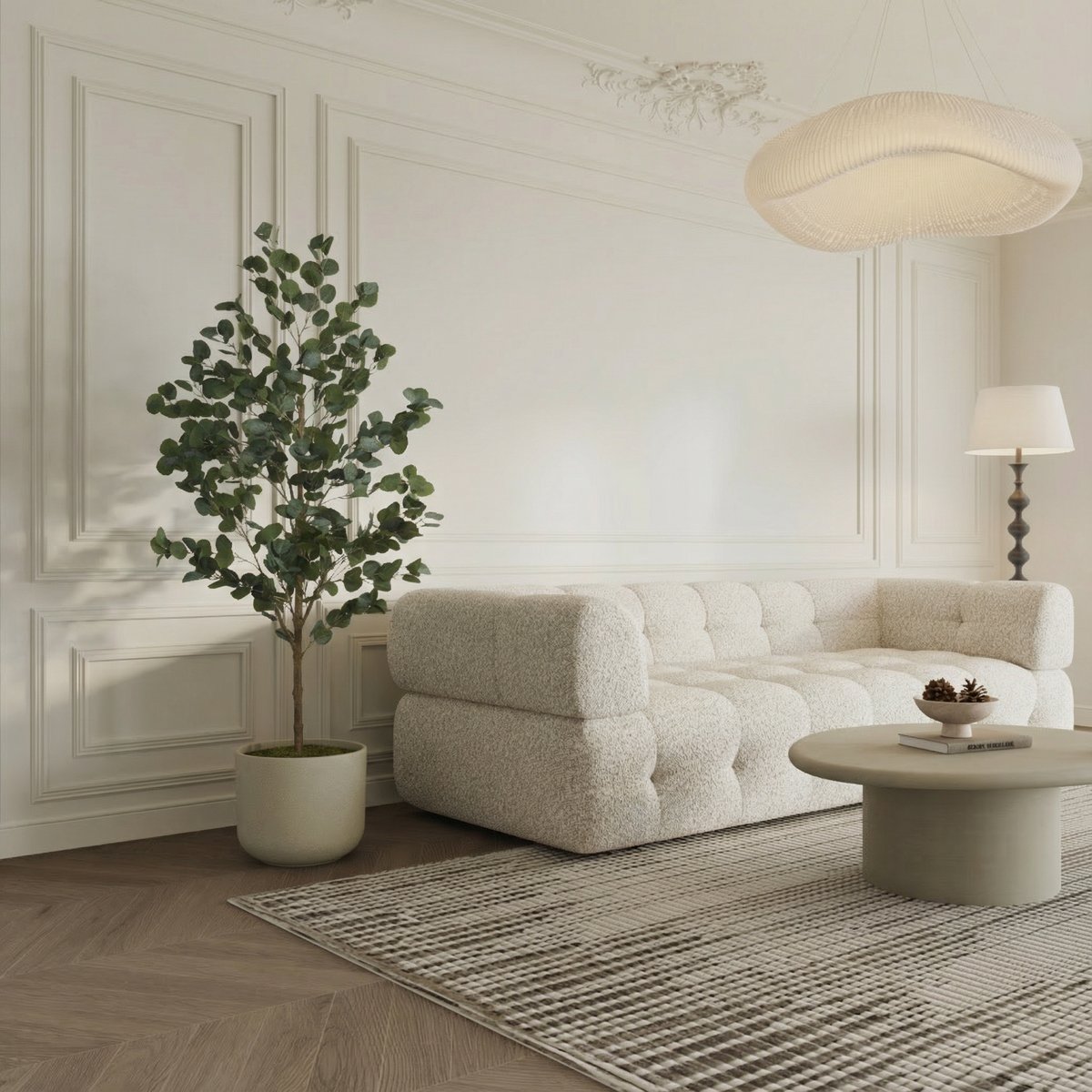 Eucalyptus en pot artificiel H150 vert, SIA DECO