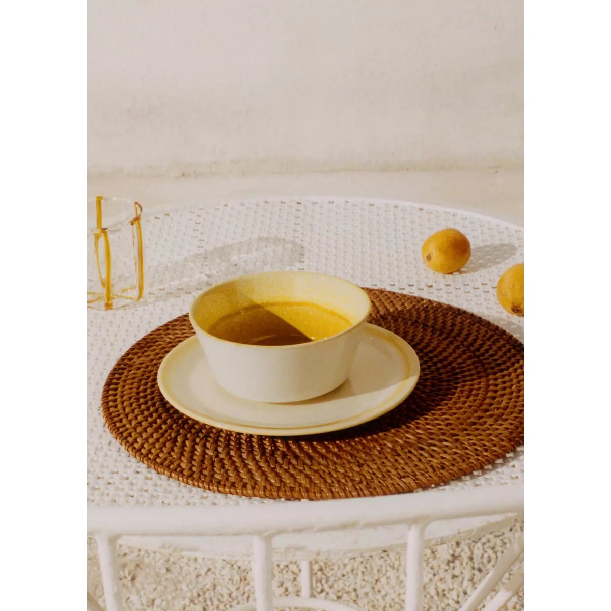 Set de table rond en rotin marron, MANGO HOME
