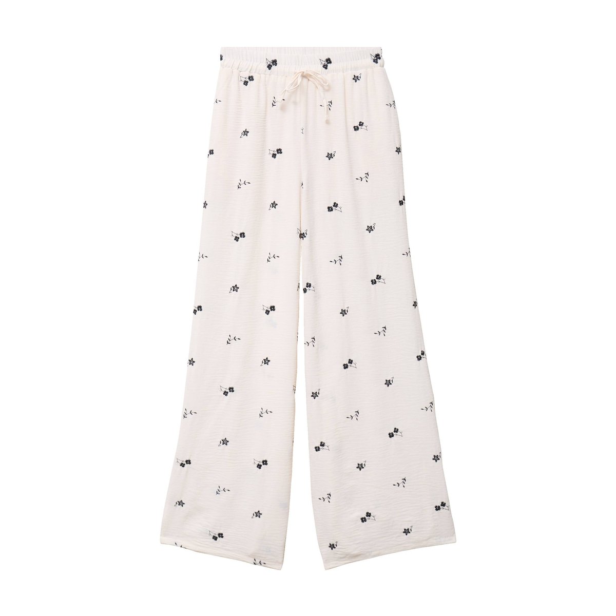 Pantalon bootcut brodé taille standard blanc, CACHE CACHE