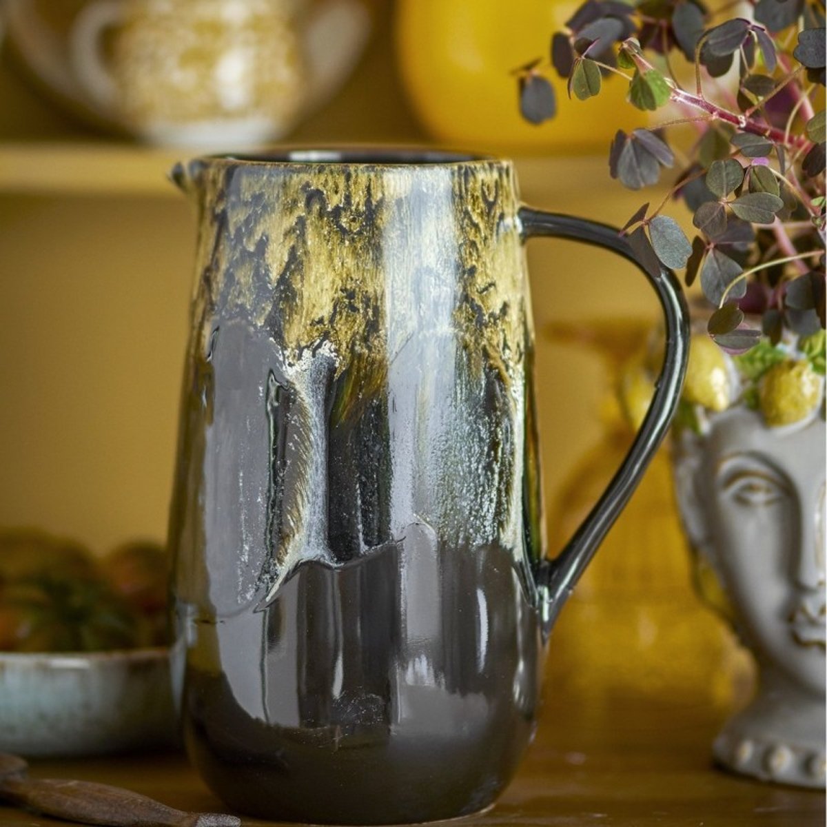 Vase grès artisanal Wyatt brun, BLOOMINGVILLE